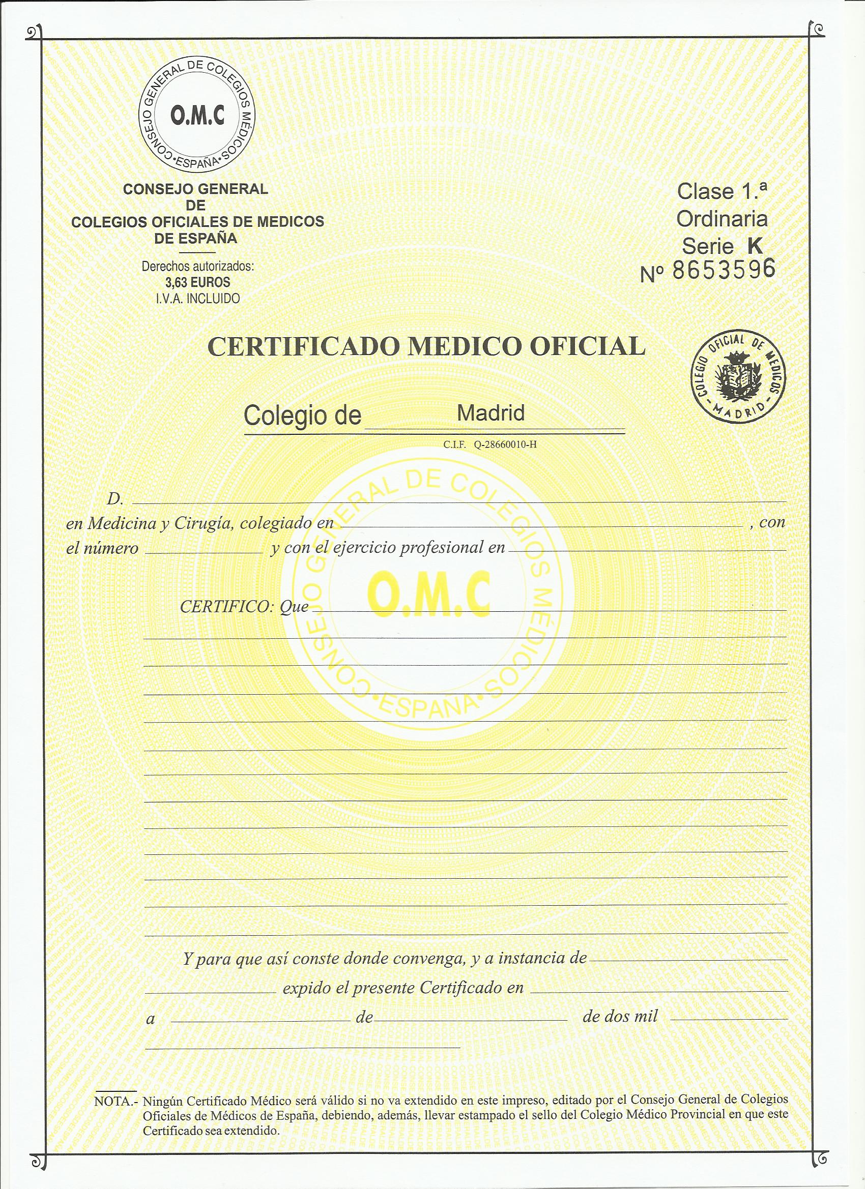 Certificado Medico Para Trabajo Pdf MIDE